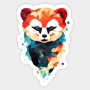 Red Panda Wild Nature Animal Colors Art Sticker